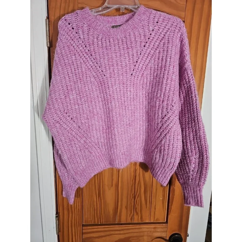 Lilla P Airspun Ribbed Pullover Sweater Freesia Pink Small. (HL166) - Picture 2 of 5